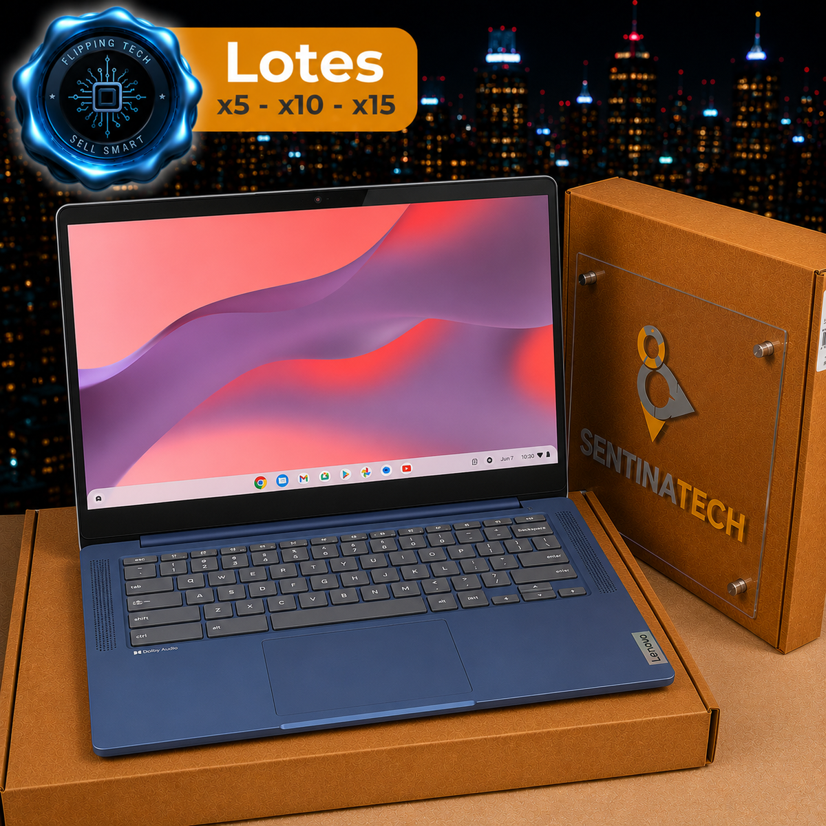 Lenovo Chromebook Flex 3i 12.2 WUXGA Touch, Intel N100, 4GB, 64GB eMMC, Abyss Blue