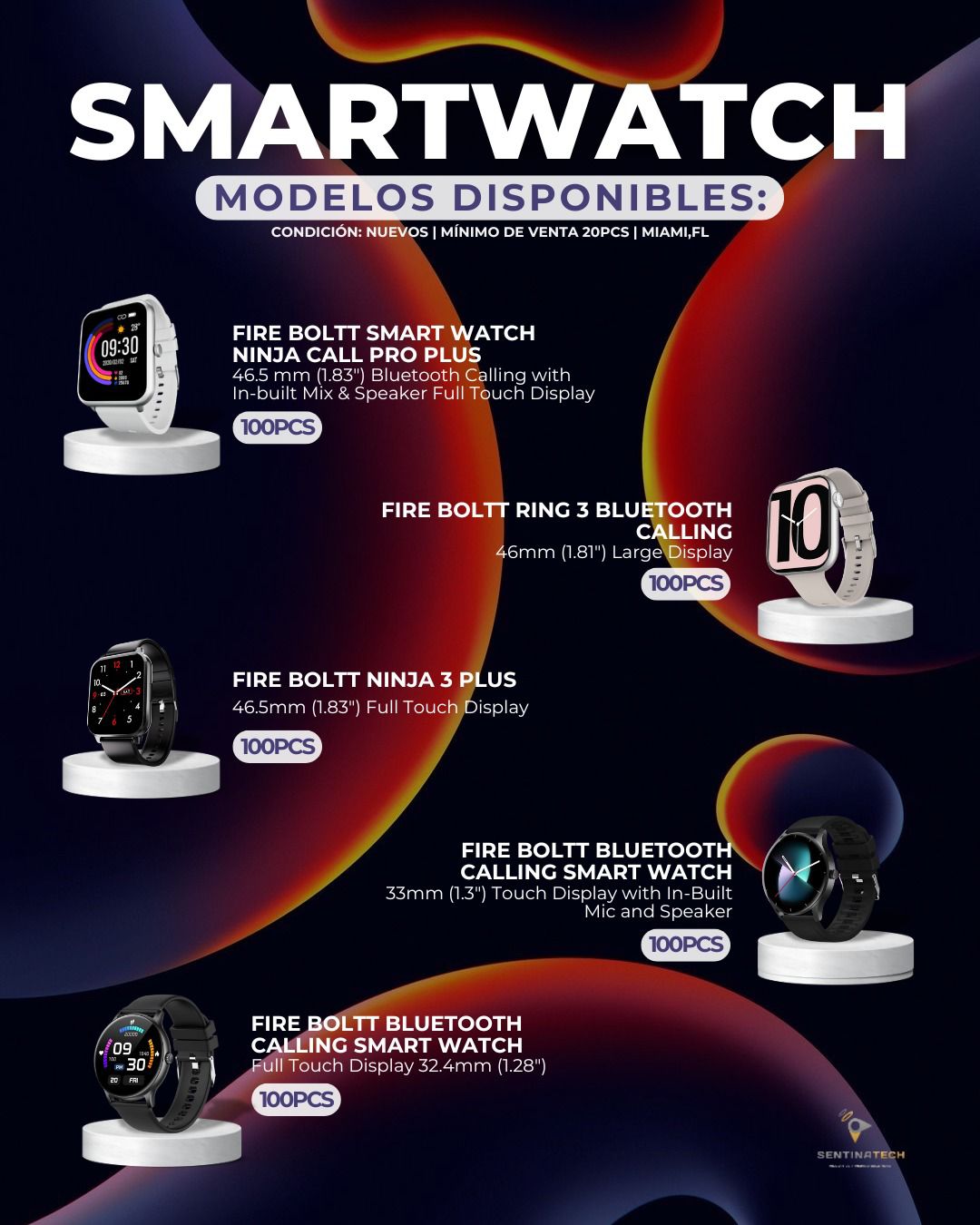 SMARTWATCH FIRE BOLTT WATCH NINJA CALL PRO PLUS 46.5 mm (1.83")