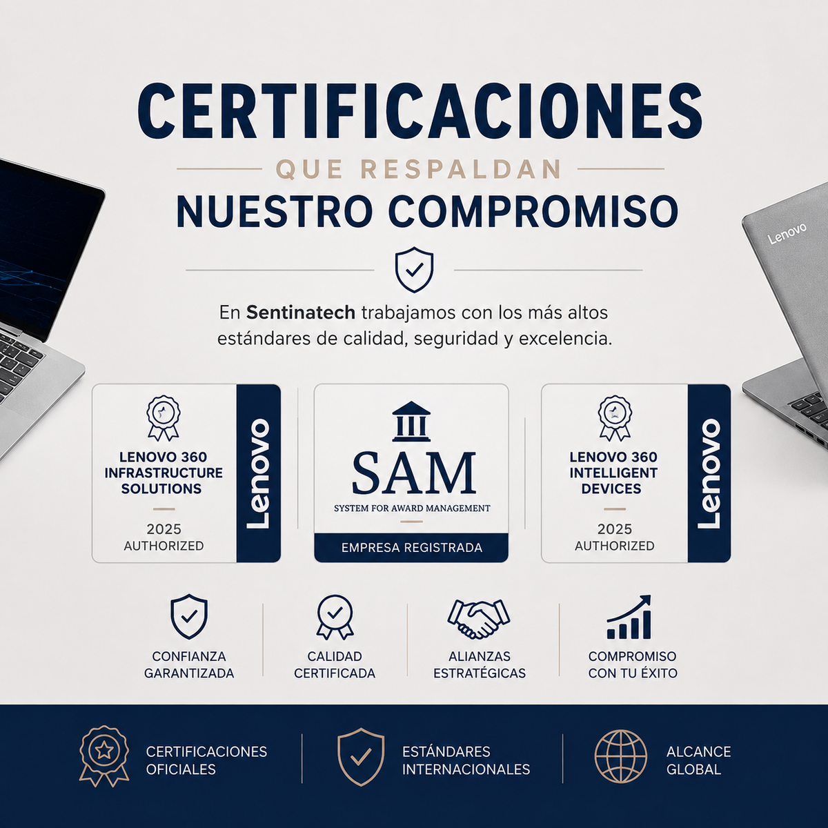 Nuestras certificaciones: el respaldo que da confianza a cada operación - Sentinatech