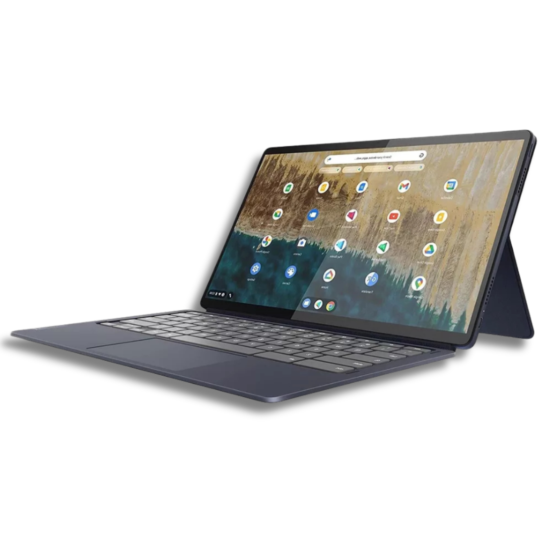 Lenovo Ideapad Duet 5 Chromebook, 13.3" FHD OLED Touchscreen, Qualcomm Snapdragon SC7180, 4GB RAM, 128GB SSD - NUEVAS- Abyss Blue