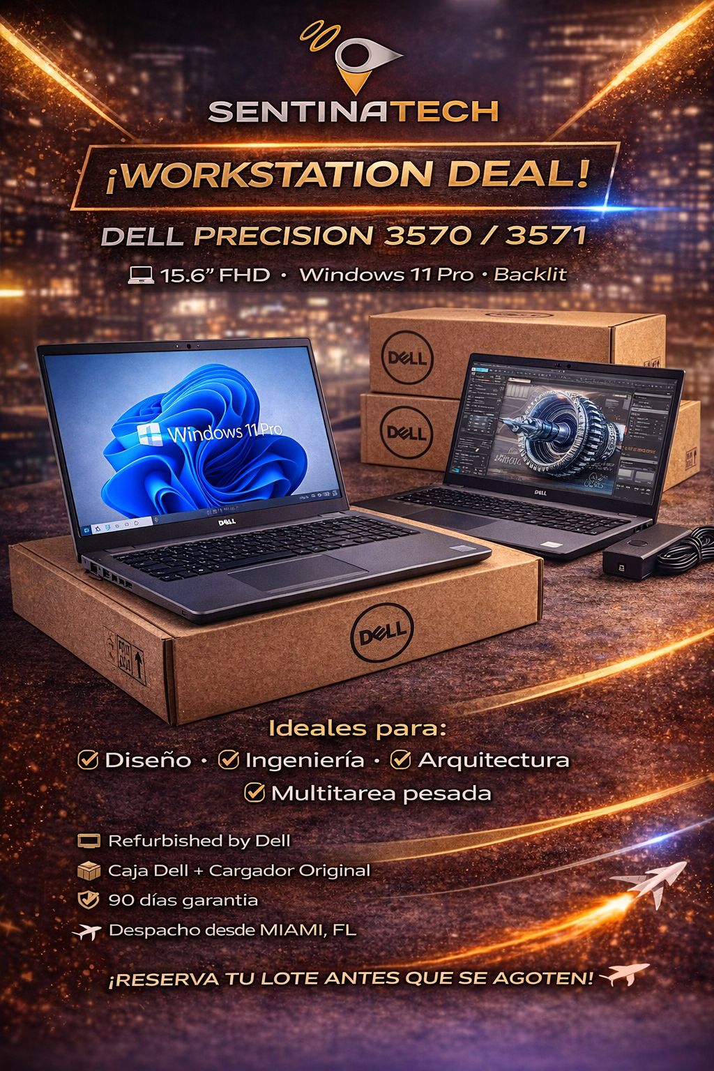 Dell Precision 3571 Workstation Touch 15.6” i7-12800H 32GB RAM 256GB SSD Nvidia RTX T600 Windows 11 Pro